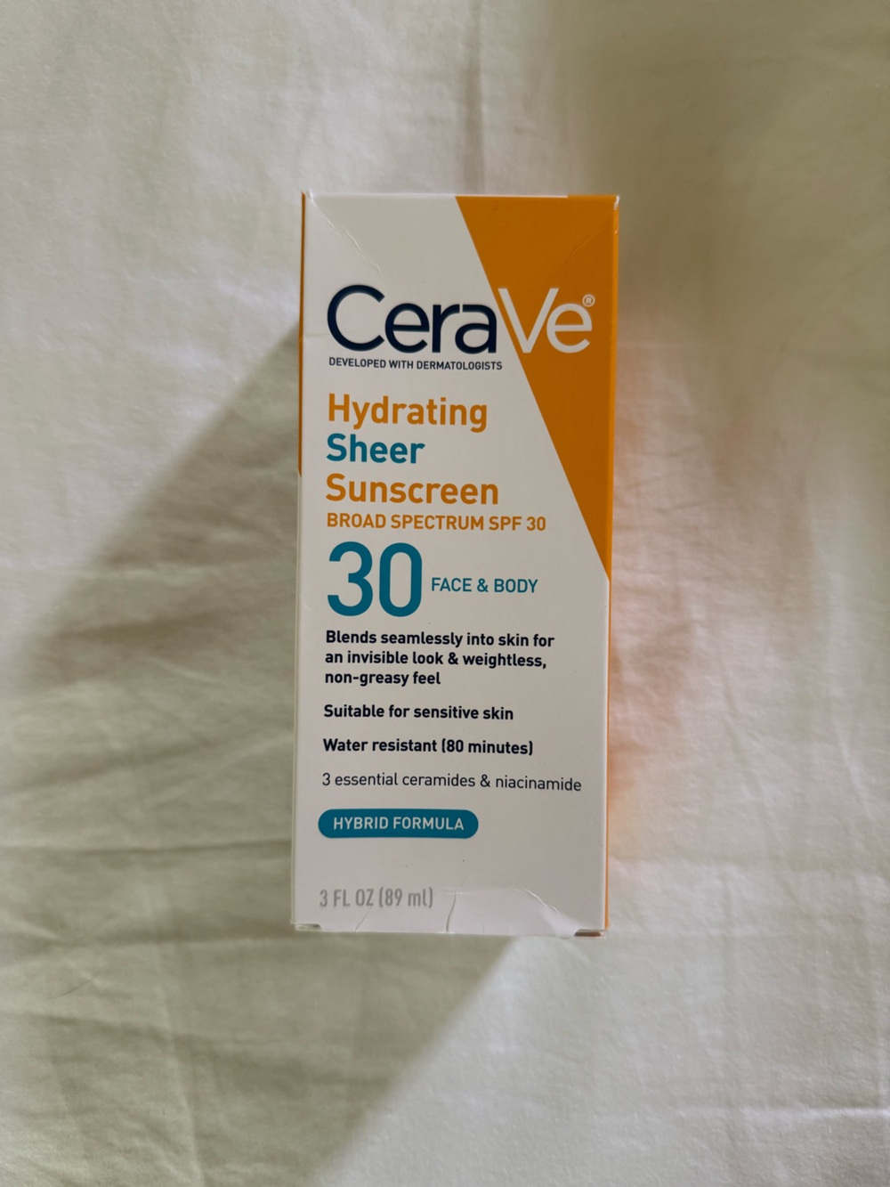 CeraVe Hydrating Sheer Sunscreen SPF 30